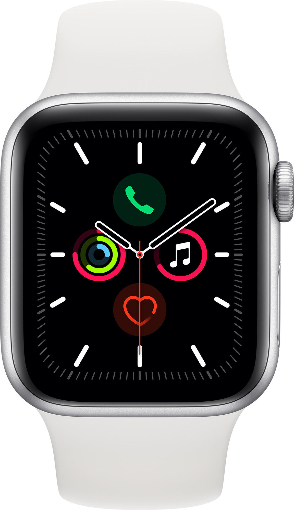 Apple Watch Series 5 GPS 40mm Silver Aluminum w. White b.- Silver Aluminum (MWV62) б/у